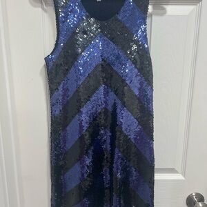 Alice + Olivia Textured Navy Dress